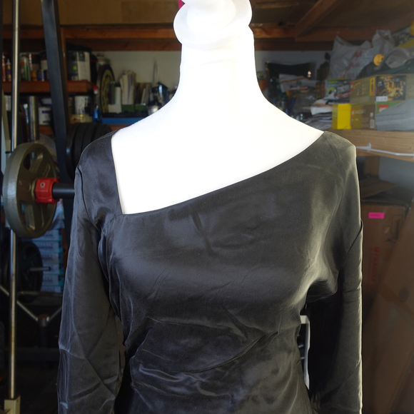 Women's Equipment Annalise Midi Asymmetry Silk Dress Size 10 NWT $550 - Picture 11 of 12